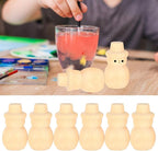30PCS Wooden Embellishments, Wooden Cutouts Wood Ornaments Unfinished Wood - Image 6