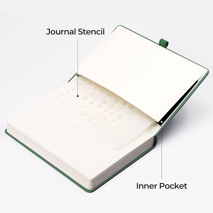 EMSHOI Blank Journal Notebook, 320 Pages, A5 Size | Leather Hardcover, 100 GSM - Image 8