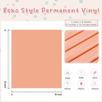 Tintnut Boho Permanent Adhesive Vinyl 8 Sheets 12"x10"Peachy Pink Vinyl | Solid - Image 2