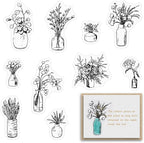 Estivaux Flowers Leaves Clear Stamps by Estivaux