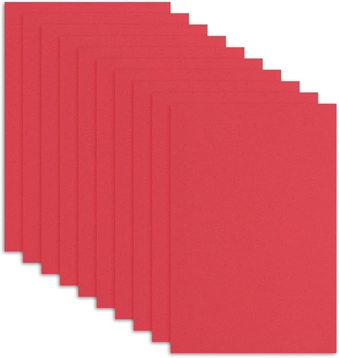uxcell 10 Pcs Red EVA A4 Foam Sheets Crafts, 12 x 8 Inch Foam Paper by uxcell