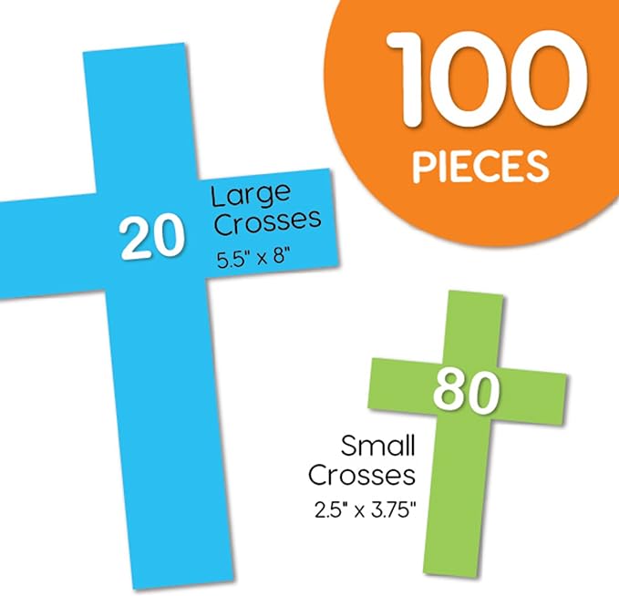 100 Pieces Cross Cutouts Happy - Image 5