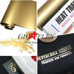 PU Heat Transfer Vinyl 12"×10ft Roll Gold – HTV - Image 4