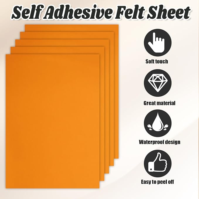 Biaungdo 6 Pcs 8 x 12 Inch Felt Fabric Sheets, - Image 6