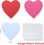 90 Pieces Heart Cutouts Paper Hearts Heart Shape Cards 5.5 Inches Large - Image 2
