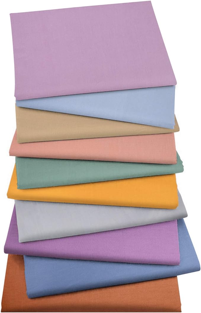 Aubliss 10pcs Fat Quarter Fabric Bundles Quilting Cotton Craft Fabric Pre-Cut by Aubliss