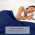 Weighted Blanket 48''x72''x12lbs Weighted Blankets NavyBlue heavey Blanket - Image 2