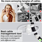 70pcs Cable Ties Reusable White Wire Ties Cable Management Cord Ties Reusable - Image 3