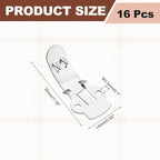Stainless Steel Flat Blank Shoe Clips, Flat Blank Shoe Clips Bulk Supplies - Image 2