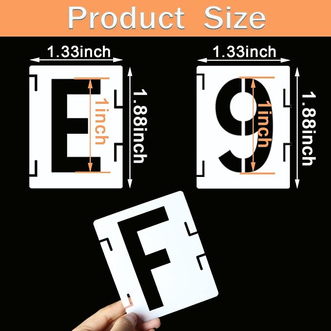 1 Inch Letter Stencils Symbol Numbers Craft Stencils, DIY Art Projects - Image 2