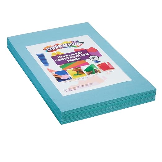 4 Sets of 50 Sheets of Black Construction Paper. Size 12 inches x 18 inches. by Colorations