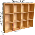 Organizer Box Solid Wood Storage Tray Desktop Display Organizer | Display - Image 2