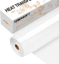 HTVRONT Heat Transfer Vinyl White Iron on Vinyl-12 x 60FT White HTV Vinyl Roll by HTVRONT