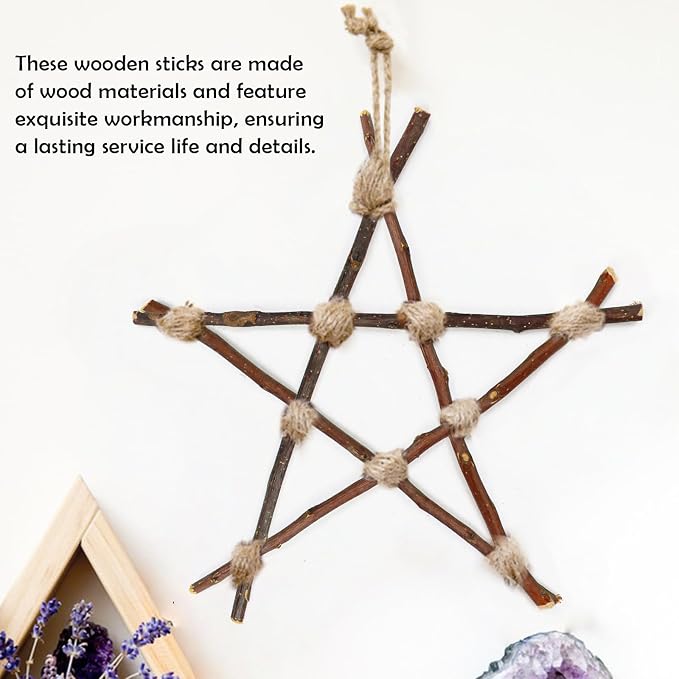 50Pcs Natural Twigs, Driftwood Branches, Unfinished Timber Rods - Image 4