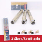 GETHPEN Micro Fineliner Pens, Waterproof Archival Black Ink, 3 Sizes | Black - Image 7