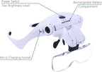 YOCTOSUN LED Head Magnifier, Rechargeable Hands Free Headband Magnifying Glasses - Image 4