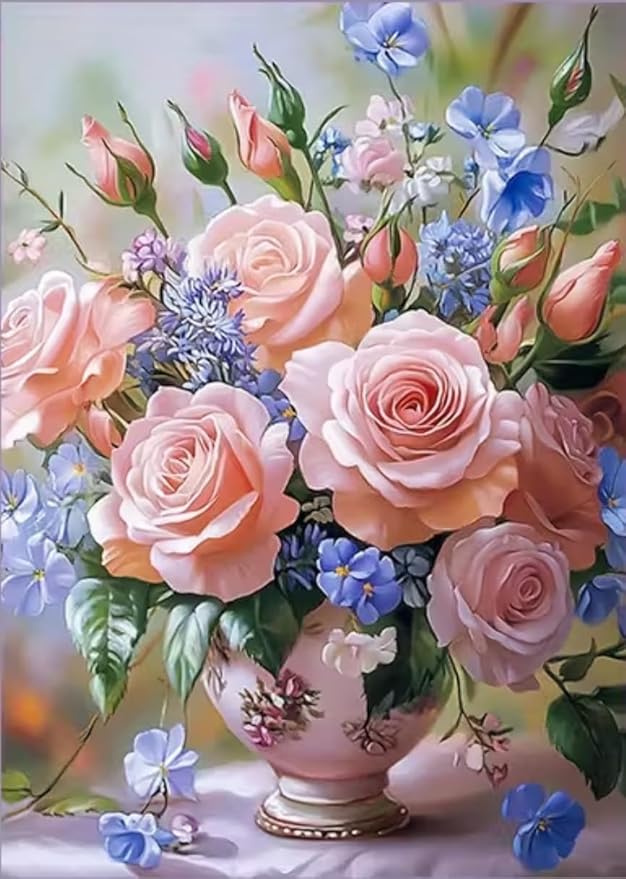 Flowers Stamped Cross Stitch Kits Cross Stitch Patterns, Dimensions Cross by Unknown