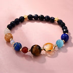 Women Stone Bead Charm Bracelet Universe Galaxy the Eight Planets Nine Planets - Image 5