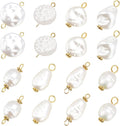 PandaHall 80Pcs Pearl Pendant Connectors, 8 Style Irregular Pearl Bead Links by PHPandaHall