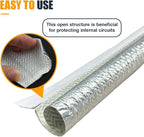 19mm - 3/4" Self Closed Aluminized Heat Shield Sleeve - 39" High Temp Heat - Image 5