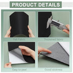 BENECREAT 8 Pcs 12x12inches Black Solid Felt Fabric Sheets - Image 4