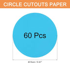 MECCANIXITY 60 PCS Dark Blue Circle Cutouts Paper, 6 Inch Round Cutouts - Image 2