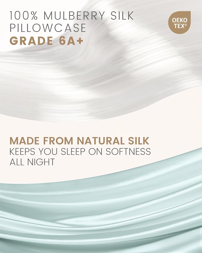 THXSILK Set of 2 100% Mulberry Silk Pillowcase - Image 2