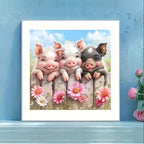 Pig Flower Diamond Art Kits For Adults, 5D Diamond Painting Kits for Beginner - Image 3