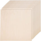 12 Pack Basswood Sheets for Crafts-12 x 12 x 1/8 Inch- 3mm Thick Plywood Sheets by AWIZOM