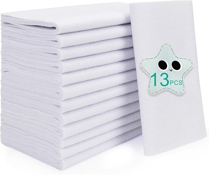 XSEINO 13 Rolls White Felt Fabric, Fit by XSEINOiscreating%EF%BC%81