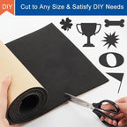 BENECREAT 78.7x11.8inch Adhesive EVA Foam Roll, 4mm Black Adhesive EVA Foam - Image 4
