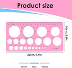 4 Pcs Circle Template for Drawing Circle Stencils Drafting Tools Set Stencil - Image 2