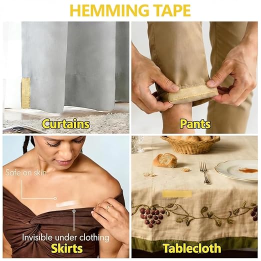 SWRT Double Sided Fabric Tape for Hem, Fashion Dress, Curtains – Heavy Duty - Image 3