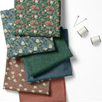 Floral Patchwork Fabric Panel 100x155 cm – 100% Cotton Satin, 6 Coordinated - Image 2