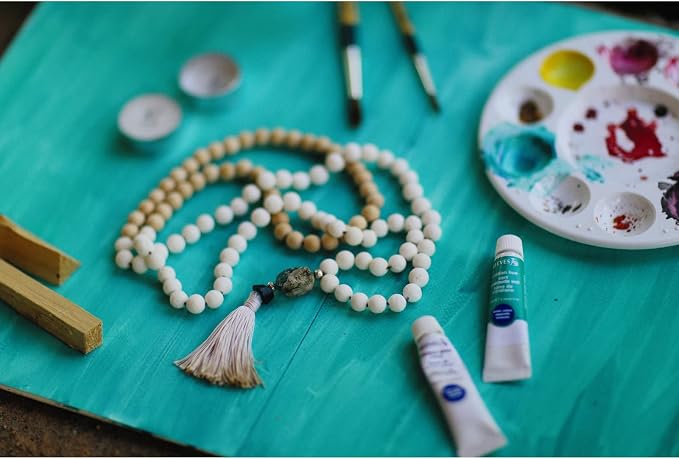 500Pcs White Wooden Beads for Crafts, Natural Round Loose Beads Small Wood - Image 4