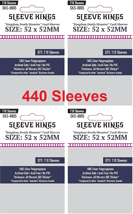 Sleeve Kings Kingdom Death Monster Card Sleeves 52 X 52 mm by SleeveKings