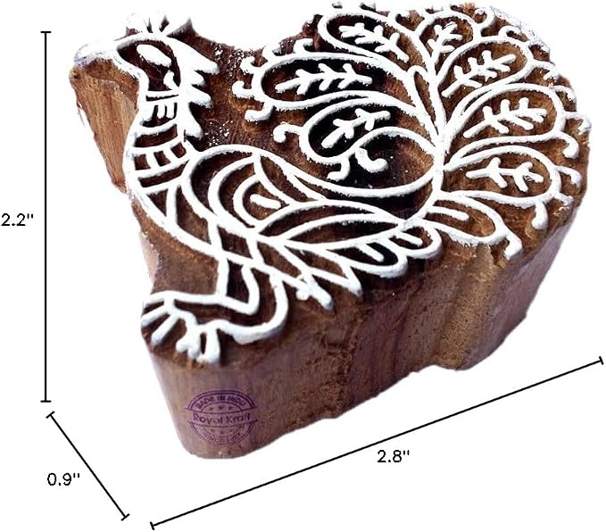 Royal Kraft Wooden Stamps DIY Fabric, Henna Printing Blocks THDtag021 - Image 5