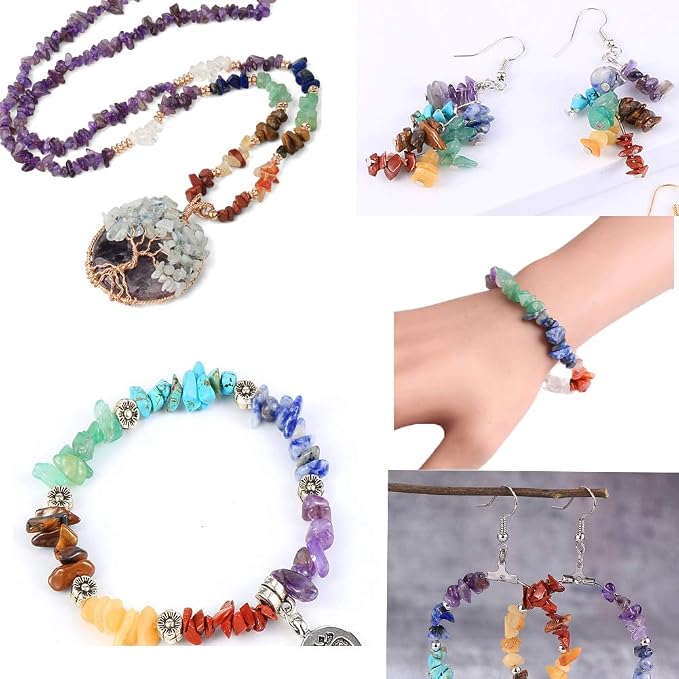 Natural Chip Stone Beads 5-8mm Spectrolite About 400 Pieces Irregular Gemstones - Image 7