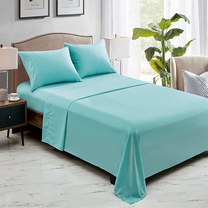FreshCulture Queen Flat Sheets Only, Soft Microfiber Bedding Sheets - Image 2
