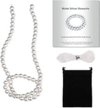 6mm Matte Silver Hematite Bead, 15-Inch Matte Round Loose Stone Beads by THRELE