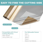 HTVRONT Champagne Gold Metallic Permanent Vinyl - Image 3