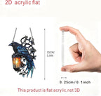 Raven Gothic on Lantern 2D Acrylic Suncatcher, Halloween Decor Indoor Faux - Image 7