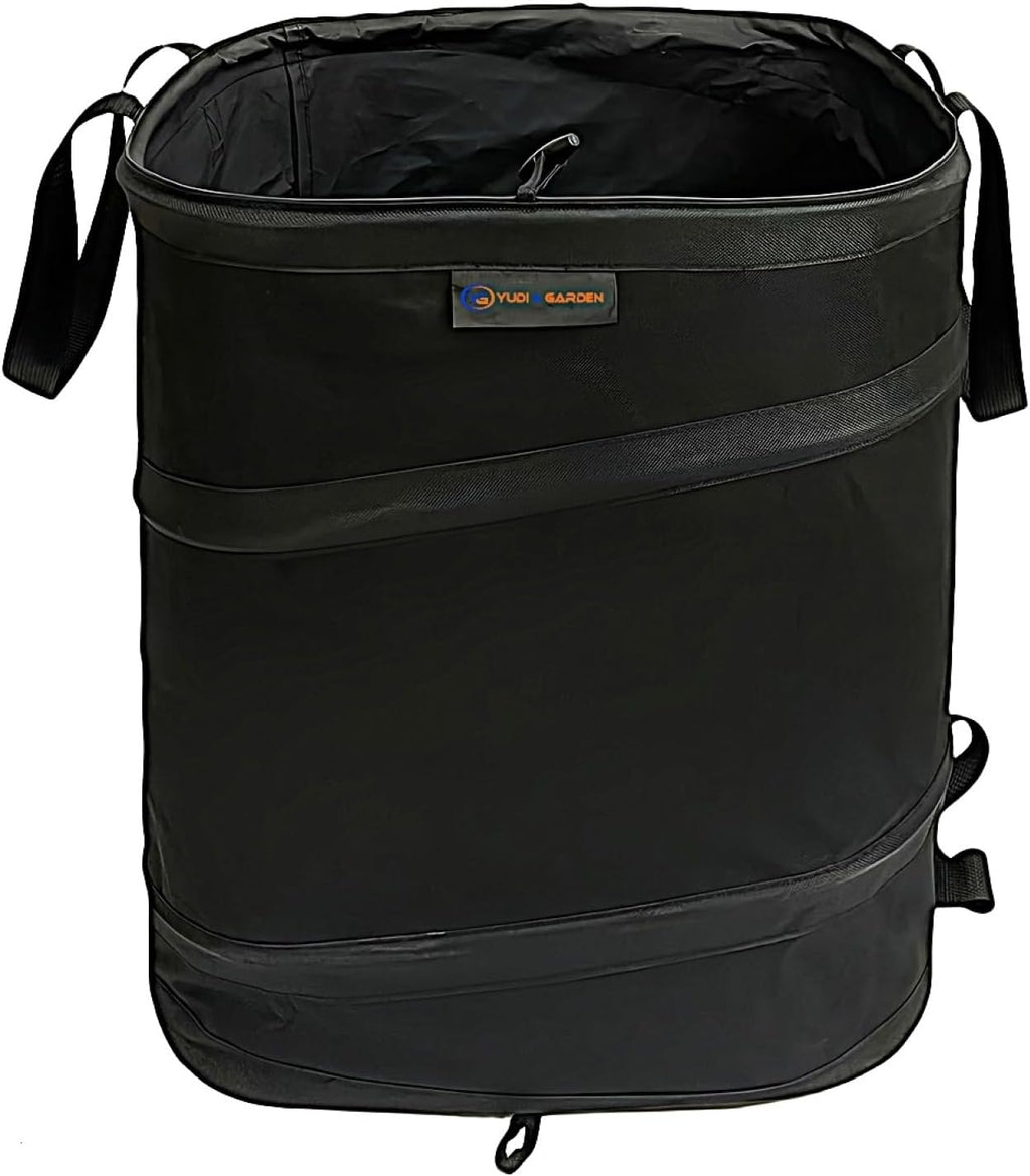 YUDI & GARDEN 19 Gallon Square Collapsible Yard Waste Bin｜Collapsible Trash Can｜Camping Trash Can, for Collecting Weeds or Yard and Party Waste