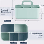 Multiuse Caddy Organizer with Handle, Portable Divided Plastic Tote Bin - Image 5