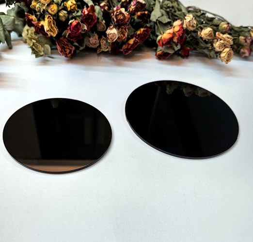 Set of 20 Acrylic Plexiglass Shee, 4 inch Black Acrylic Sheet, Round Plexiglass - Image 6