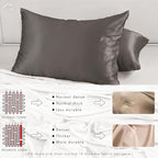 PROMEED Grey Silk Pillowcase King Size - Image 4