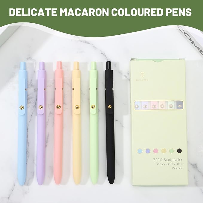 Ddaowanx Colorful Gel Pens, 0.5mm Fine Point Retractable, Cute Pens - Image 4