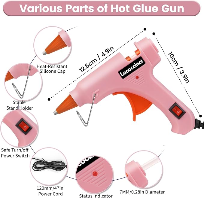 Hot Glue Gun Kit with 30 Glue Sticks, 20W Mini Glue Gun Set | Fast Preheating - Image 3