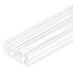 MECCANIXITY 10pcs Acrylic Square Rods 3/16" x 14" Clear Acrylic Dowel Rods by MECCANIXITY