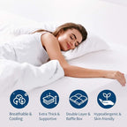 ELEMUSE King Size Extra Thick Fusion Goose Down Feather Filled Mattress Topper - Image 7